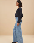 Lina Non Stretch Pants Light Denim