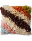 Fluffy striped cushion (55x55cm)