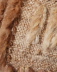 Natural furry cushion