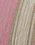 Woven striped cushion blush