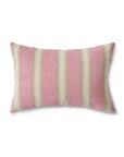 Woven striped cushion blush