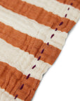 Cotton napkins striped tangerine, set of 2