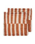 Cotton napkins striped tangerine, set of 2
