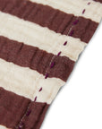 Cotton napkins striped burgundy, set of 2