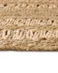 Vloerkleed | Loper, Soleil jute runner oval 60x165cm