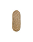 Vloerkleed | Loper, Soleil jute runner oval 60x165cm