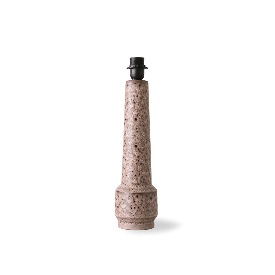 Retro Stoneware Lamp Base, Bruin