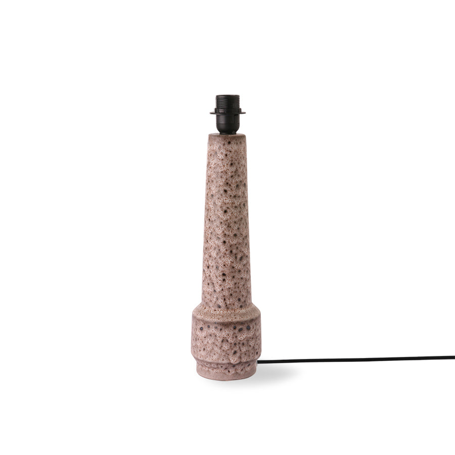 Retro Stoneware Lamp Base, Bruin