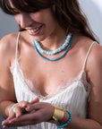 Fijne gemstone ketting / turquoise