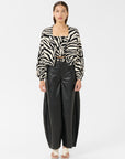 GZzebba cardigan, Black/Birch tiger