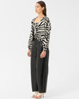 GZzebba cardigan, Black/Birch tiger