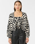 GZzebba cardigan, Black/Birch tiger