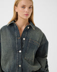 GZsusara shirt, Blue/green wash