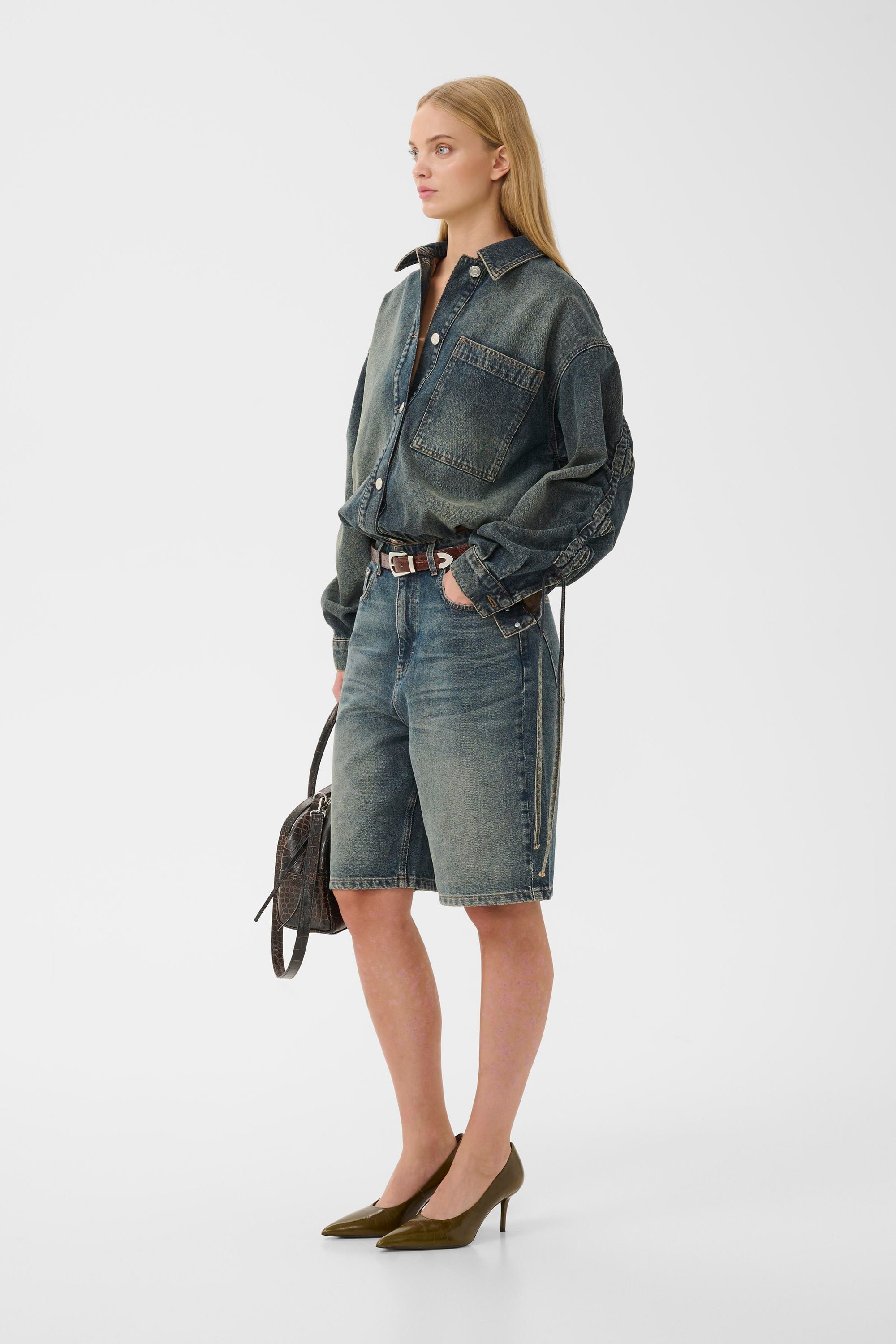 GZsusara shirt, Blue/green wash