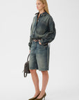 GZsusara HW shorts, Blue/green wash