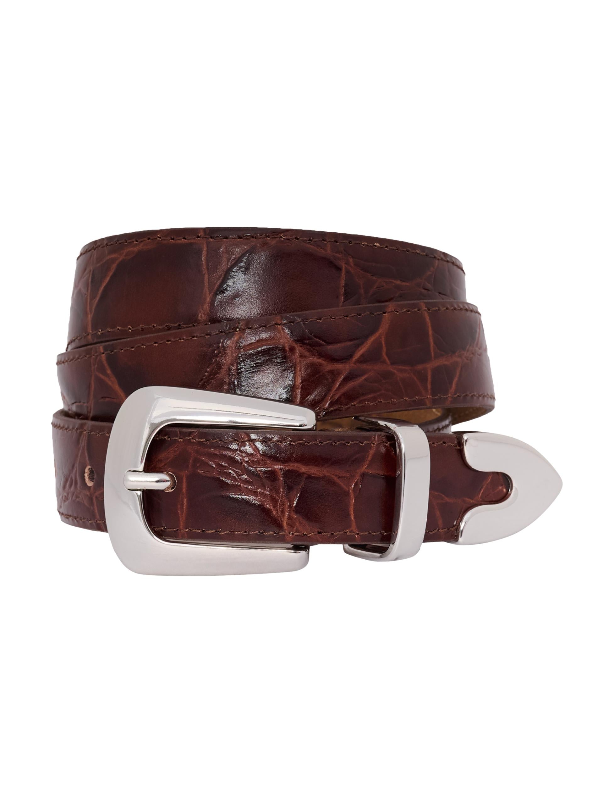 GZsuva patent belt, Dark brown croco