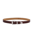 GZsuva patent belt, Dark brown croco
