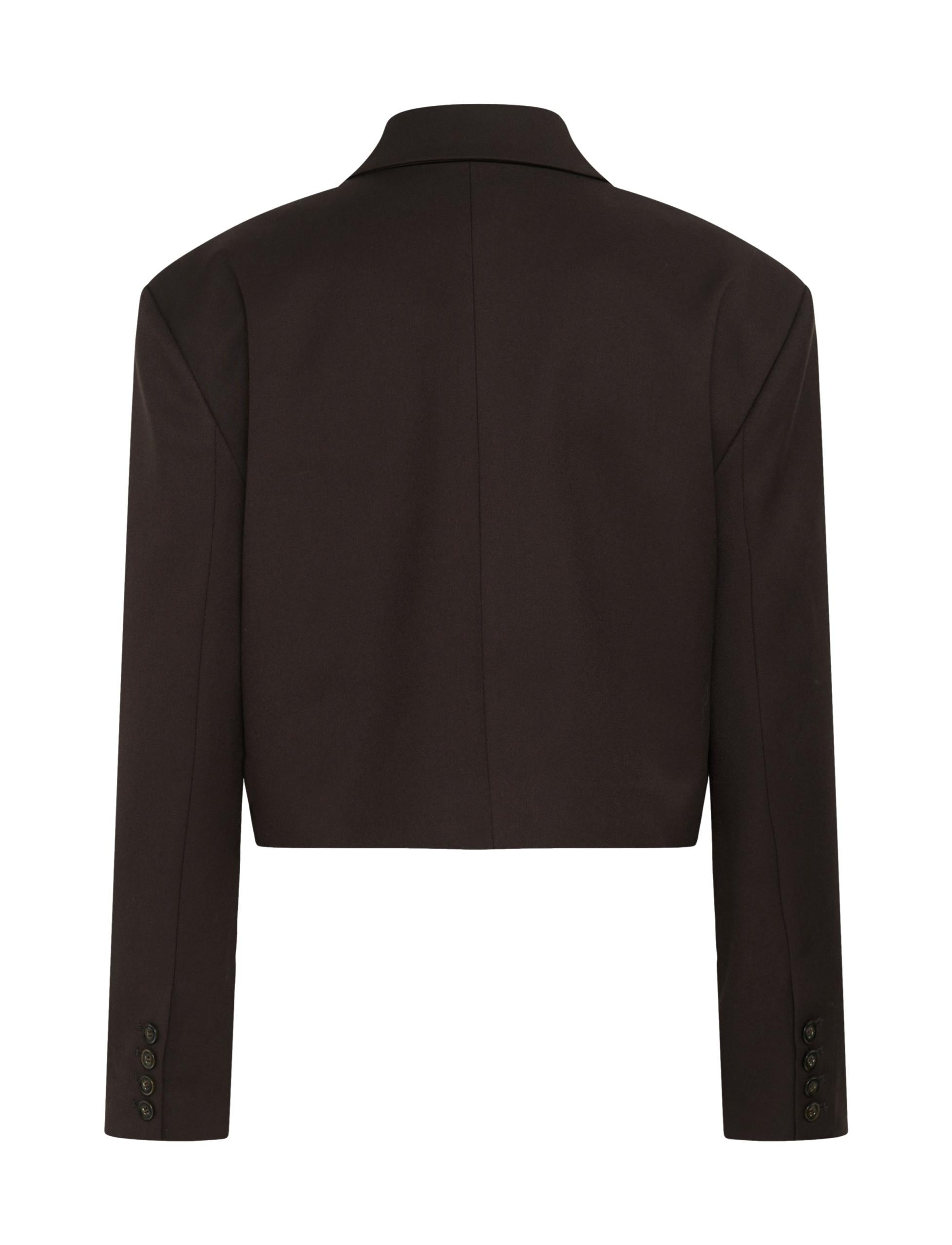 GZpaula short blazer, Ganache