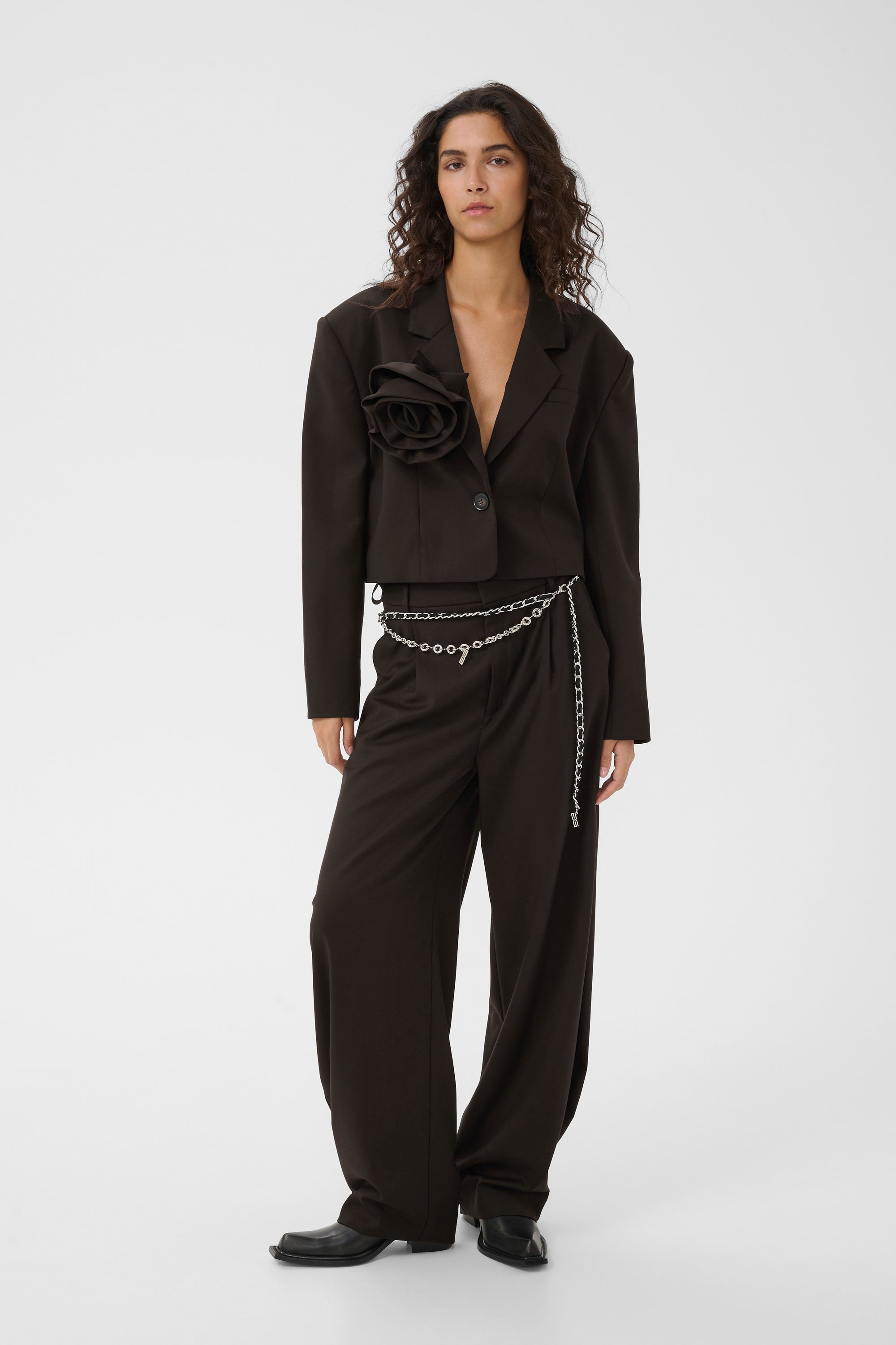 GZpaula short blazer, Ganache
