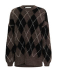 GZsida multi long pullover, Black/Chestnut