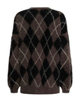 GZsida multi long pullover, Black/Chestnut