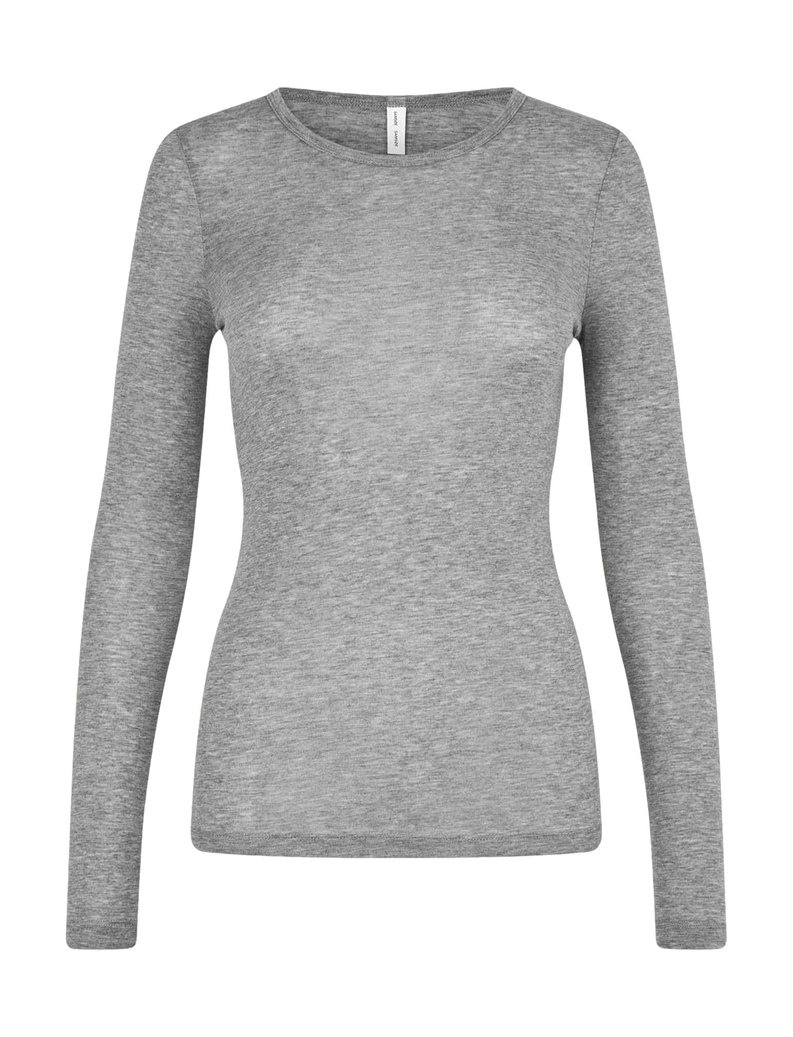 Sadou T-shirt LS - grey melange
