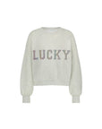 Bibi Lucky Rainbow Sweater, Light Grey Melee