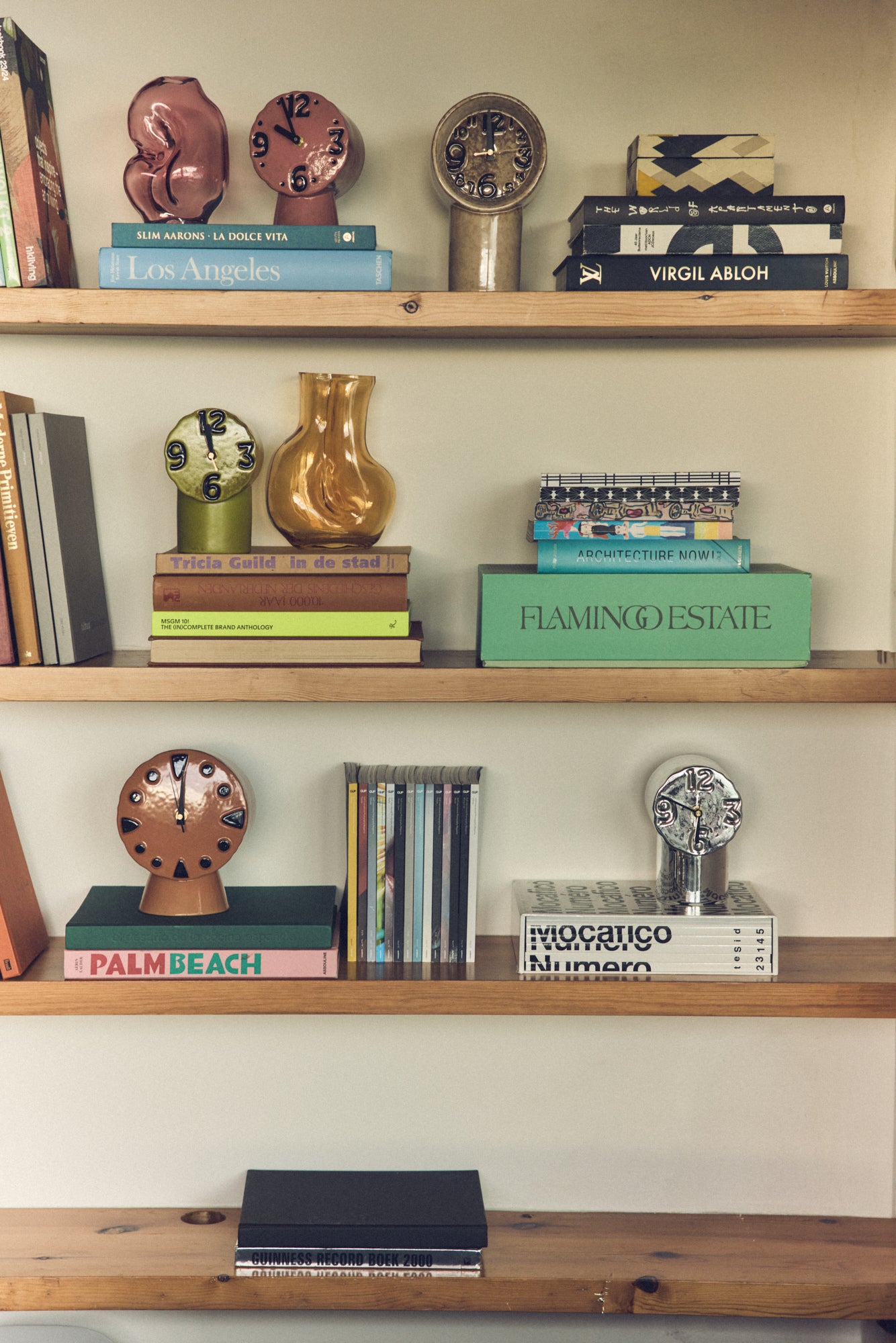 Retro ceramic clock chrome
