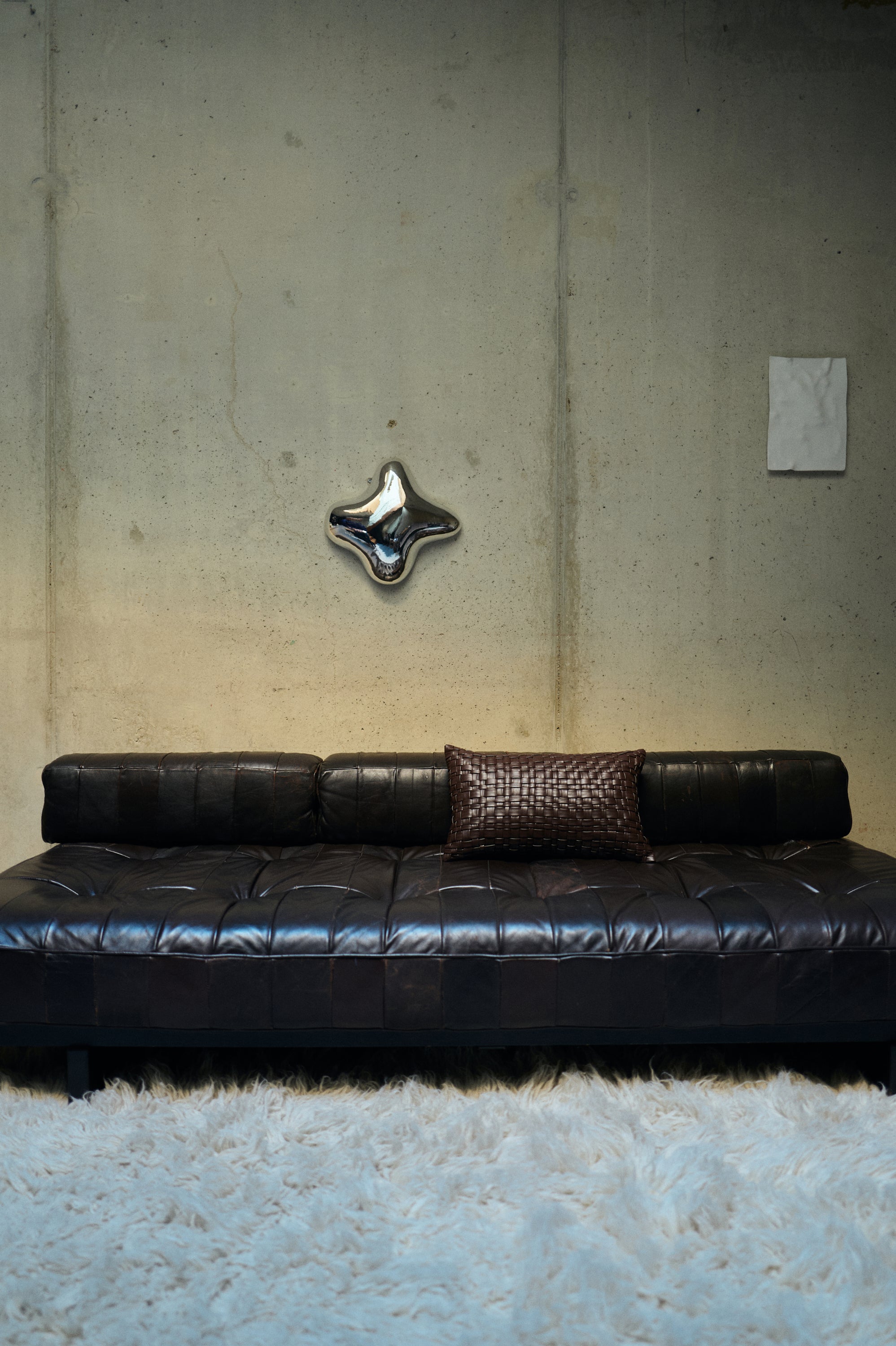 Woven cushion chocolate brown, 50x30cm