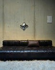 Woven cushion chocolate brown, 50x30cm