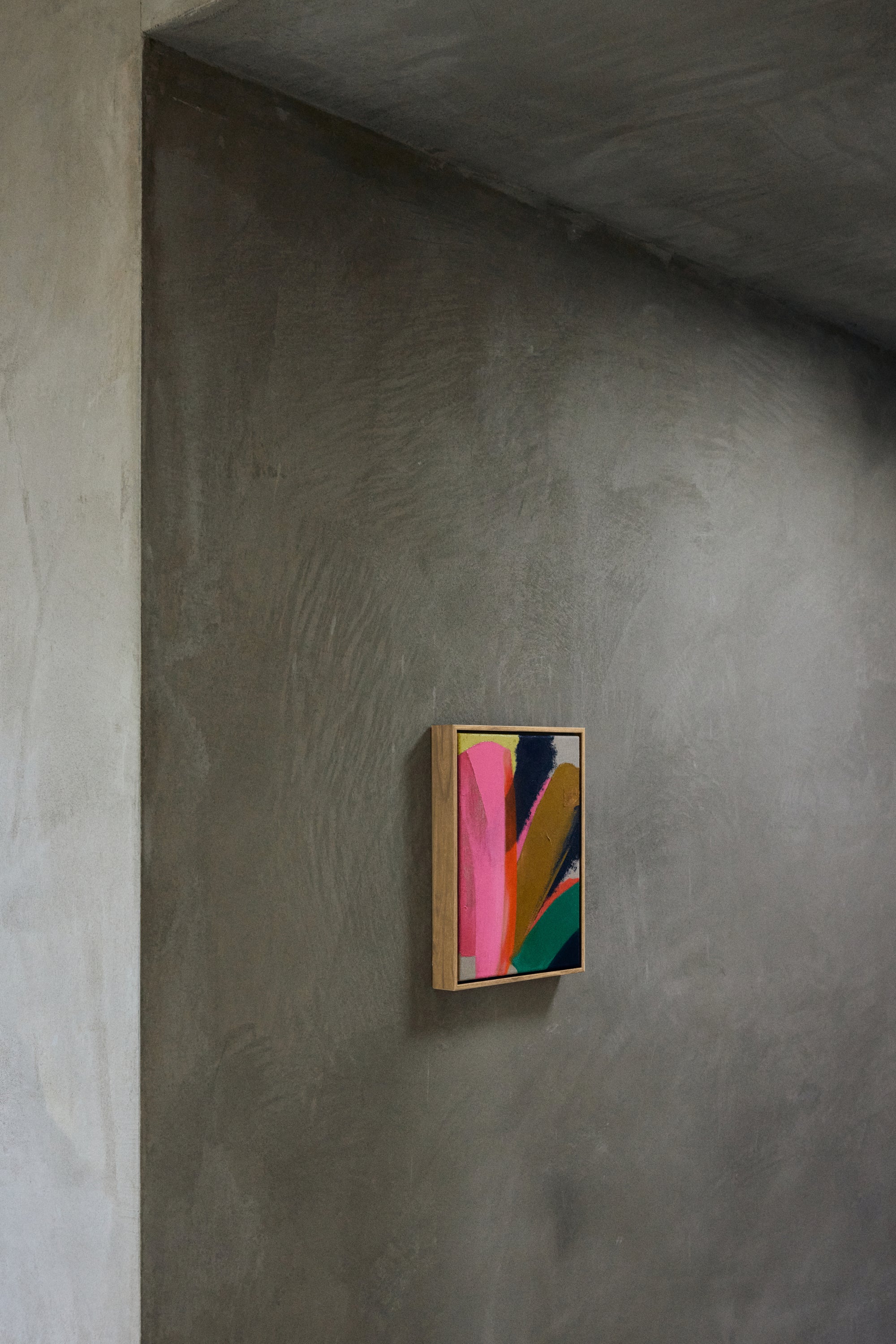 Framed artwork, bright lights (25x31cm)