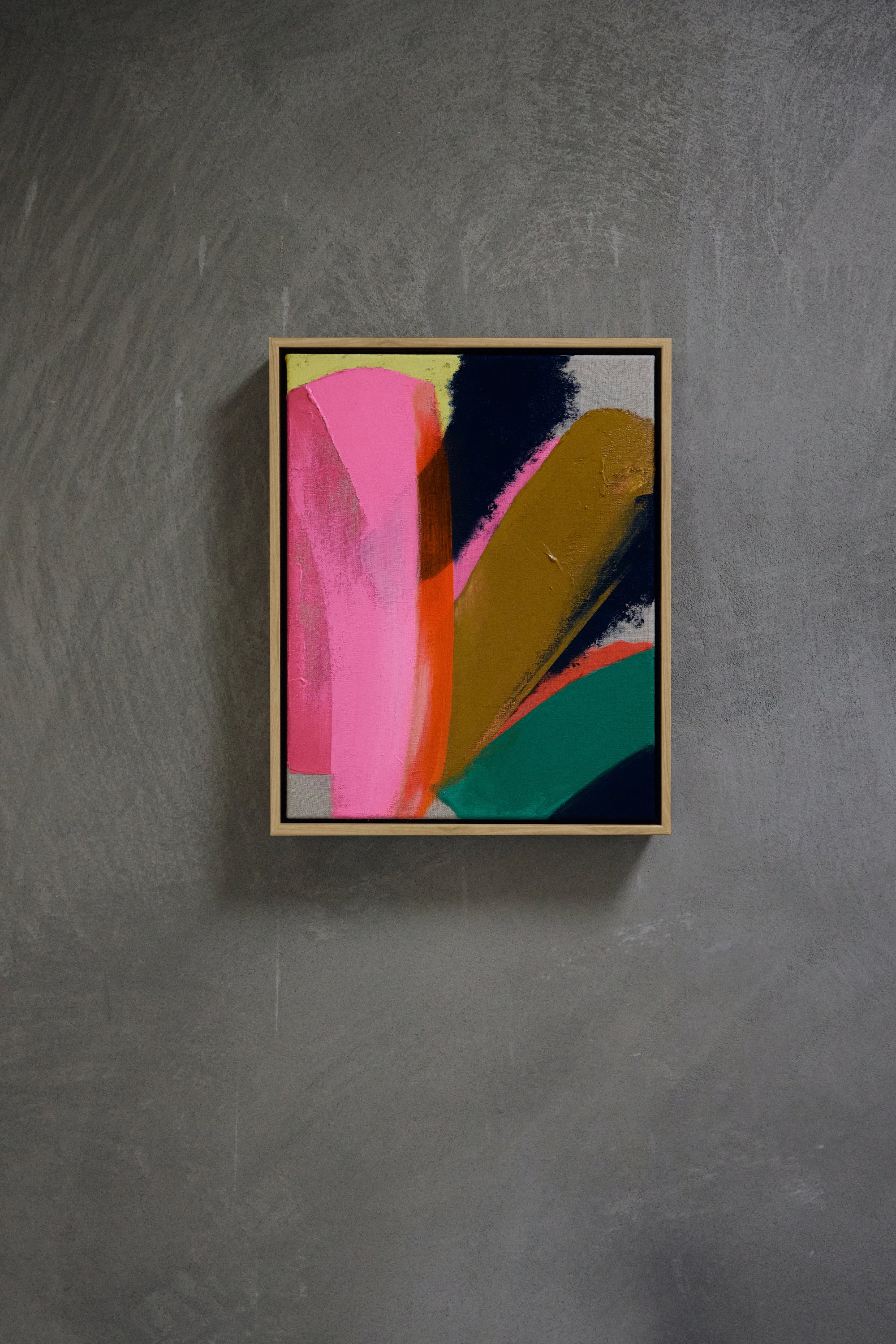 Framed artwork, bright lights (25x31cm)