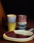 70s ceramics: coffee mug, river