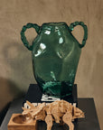 Gemstone amfora vase, sapphire