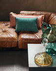 Velvet cushion, deep sea 50x35cm