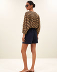 Leon twill short, captain blue