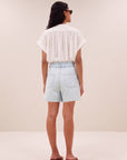 Leon bleached denim short