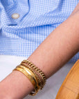 Armband met XL opengewerkte bedel / multicolori