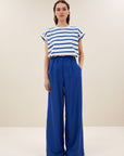 Tobi stripe top, Poppy azul blue stripe