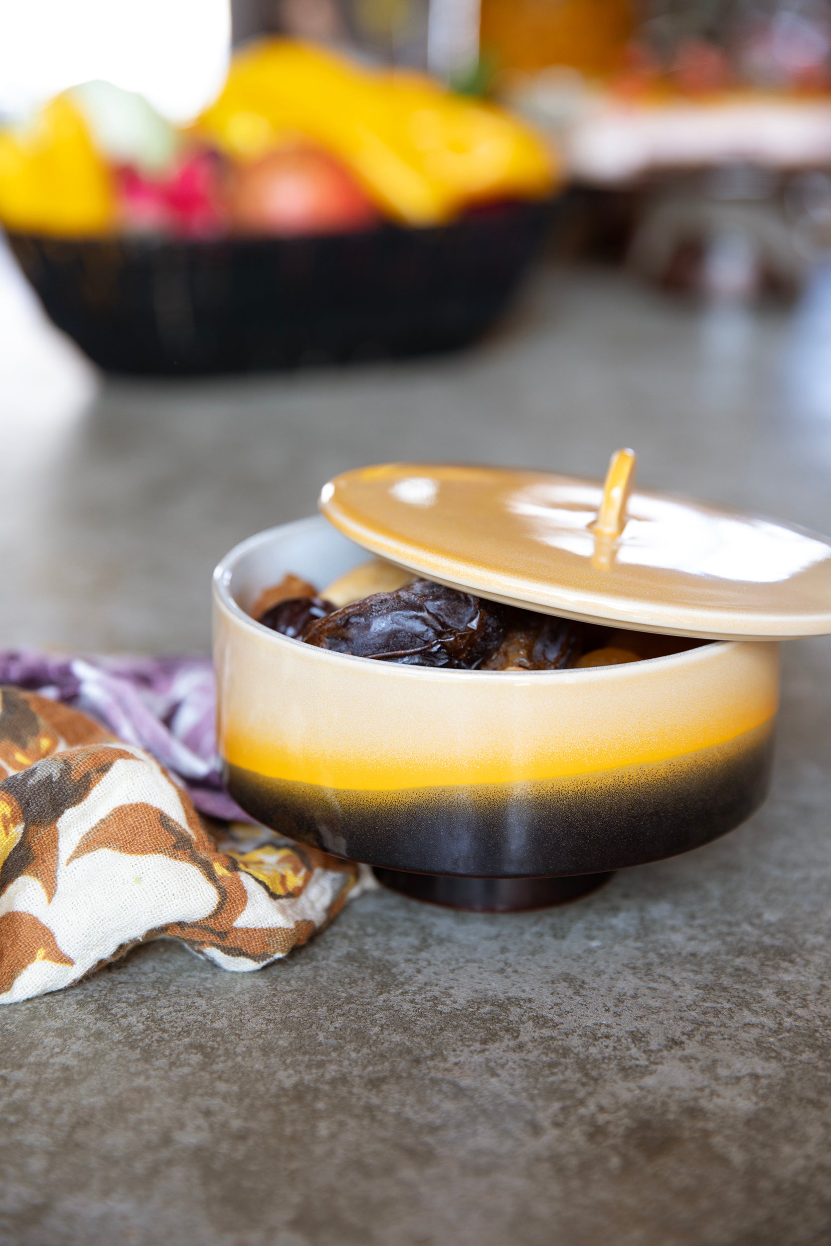 HKLiving-Bonbon schaal, 70s ceramics: Bonbon Bowl, Sunshine