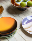 70s ceramics: dessert plates sunshine (set of 2)