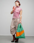 The New Shopping Bag Holly Green & Orange Large