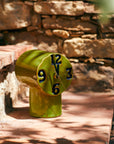 Retro ceramic clock olive