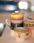 70s ceramics: tea pot, sunset