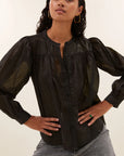 Meggie lurex blouse | midnight