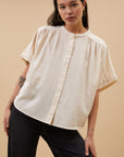 ByBar-Alex Rib Blouse Off White