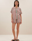 Bo multi stripe atchia blouse multi stripe