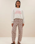 Begum pink cheetah pants