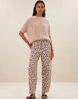 Begum pink cheetah pants