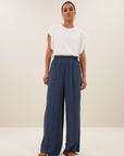 Benji viscose pants opal blue